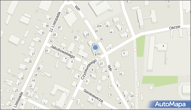 Sandomierz, Czyżewskiego Ludwika, gen., 9, mapa Sandomierza