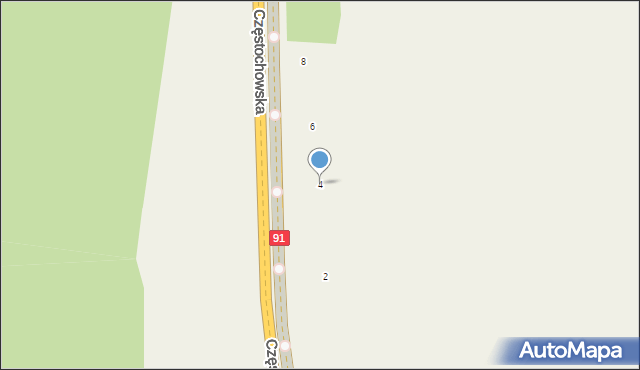 Siedlec Duży, Częstochowska, 4, mapa Siedlec Duży