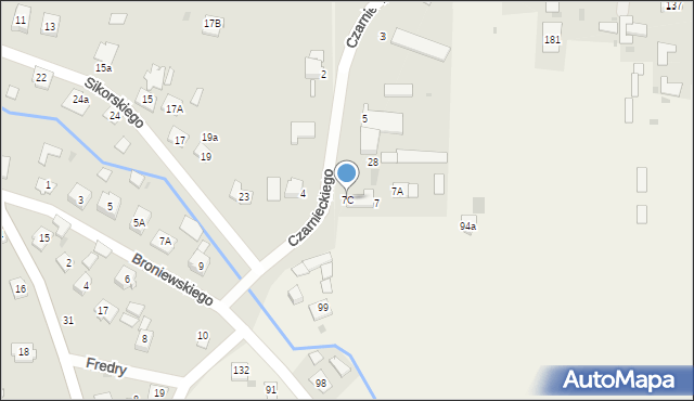 Sieniawa, Czarnieckiego Stefana, hetm., 7C, mapa Sieniawa