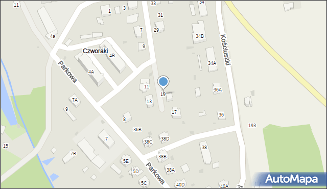 Sieniawa, Czartoryskiego Adama, 19, mapa Sieniawa