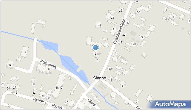 Sienno, Czachowskiego Dionizego, płk., 5, mapa Sienno