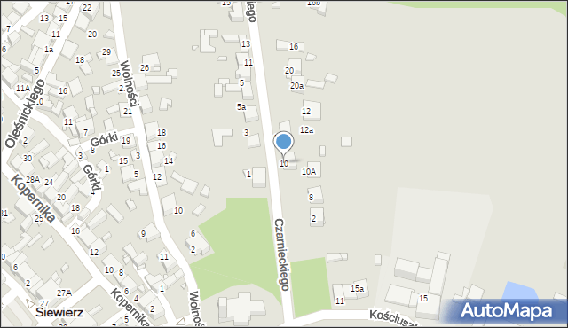 Siewierz, Czarnieckiego Stefana, hetm., 10, mapa Siewierz