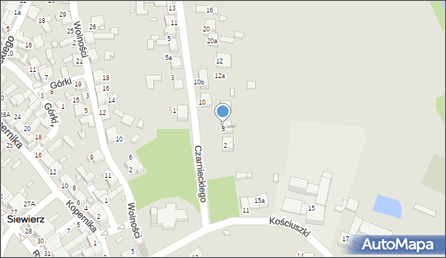 Siewierz, Czarnieckiego Stefana, hetm., 8, mapa Siewierz