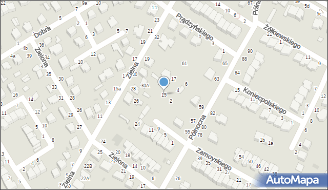 Skierniewice, Czarnieckiego Stefana, hetm., 15, mapa Skierniewic