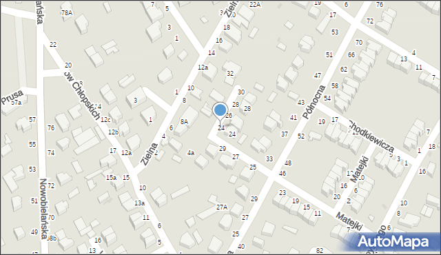 Skierniewice, Czarnieckiego Stefana, hetm., 24, mapa Skierniewic