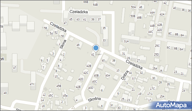 Sosnowiec, Czeladzka, 42A, mapa Sosnowca