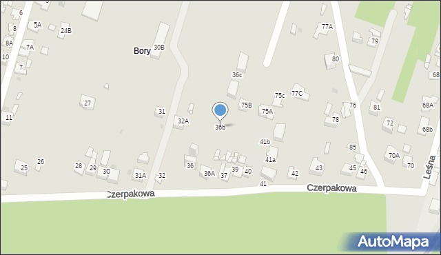 Sosnowiec, Czerpakowa, 36b, mapa Sosnowca