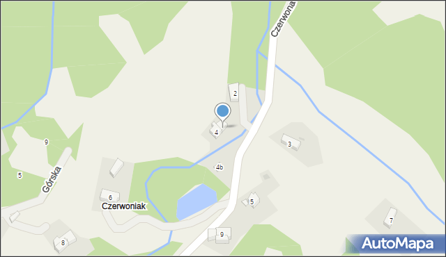 Sosnówka, Czerwona Dolina, 4A, mapa Sosnówka