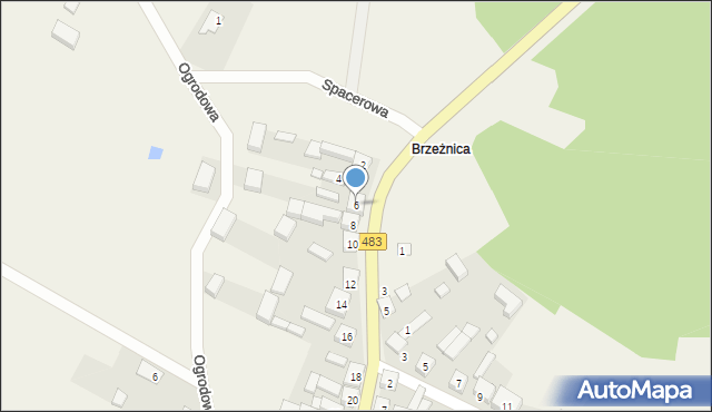 Stara Brzeźnica, Częstochowska, 6, mapa Stara Brzeźnica