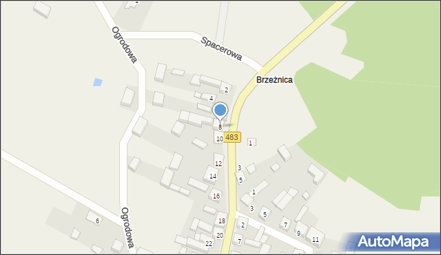 Stara Brzeźnica, Częstochowska, 8, mapa Stara Brzeźnica