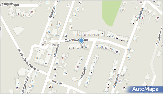 Starachowice, Czachowskiego Dionizego, płk., 14, mapa Starachowic