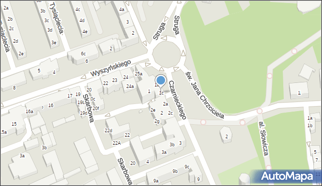 Stargard, Czarnieckiego Stefana, hetm., 1c, mapa Stargard