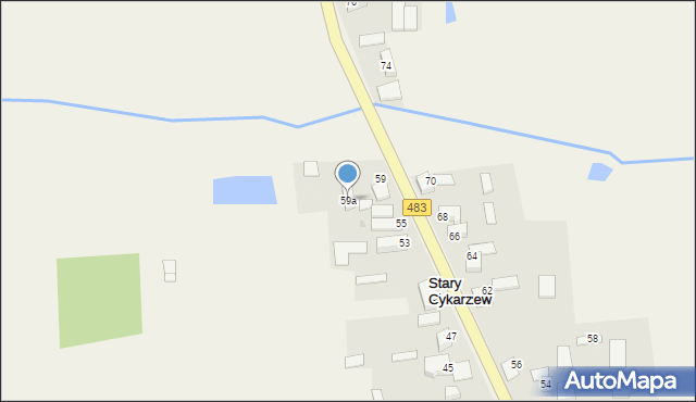 Stary Cykarzew, Częstochowska, 59a, mapa Stary Cykarzew