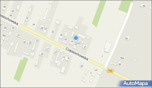 Stary Koniecpol, Częstochowska, 12, mapa Stary Koniecpol