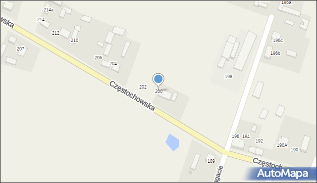 Stary Koniecpol, Częstochowska, 200, mapa Stary Koniecpol