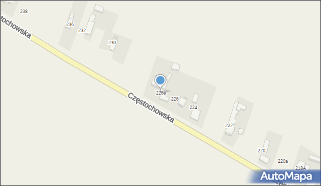 Stary Koniecpol, Częstochowska, 226a, mapa Stary Koniecpol