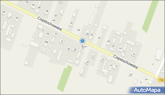 Stary Koniecpol, Częstochowska, 23, mapa Stary Koniecpol