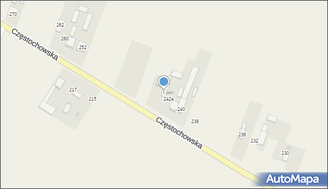 Stary Koniecpol, Częstochowska, 244, mapa Stary Koniecpol