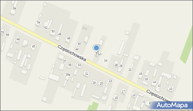 Stary Koniecpol, Częstochowska, 36, mapa Stary Koniecpol