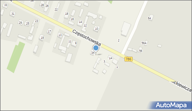 Stary Koniecpol, Częstochowska, 5, mapa Stary Koniecpol