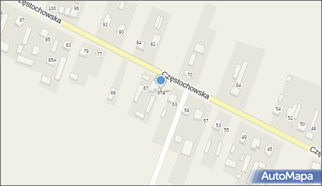 Stary Koniecpol, Częstochowska, 67a, mapa Stary Koniecpol