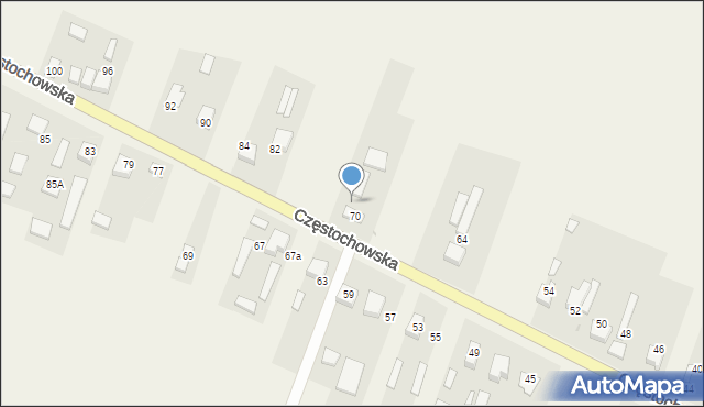 Stary Koniecpol, Częstochowska, 74, mapa Stary Koniecpol