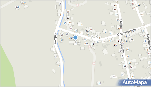 Stary Sącz, Czarnieckiego Stefana, hetm., 22, mapa Stary Sącz