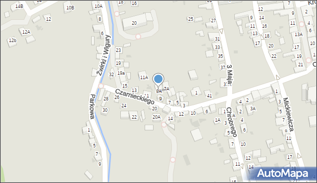 Stary Sącz, Czarnieckiego Stefana, hetm., 9A, mapa Stary Sącz