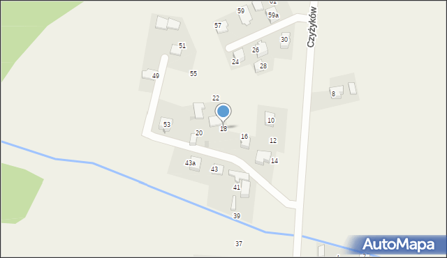 Studzienice, Czyżyków, 18, mapa Studzienice