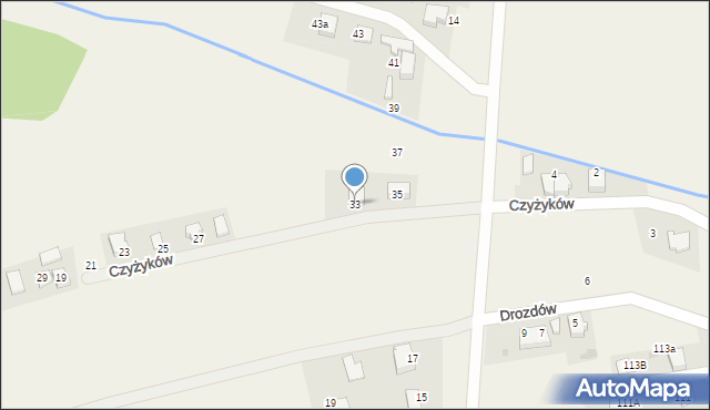Studzienice, Czyżyków, 33, mapa Studzienice