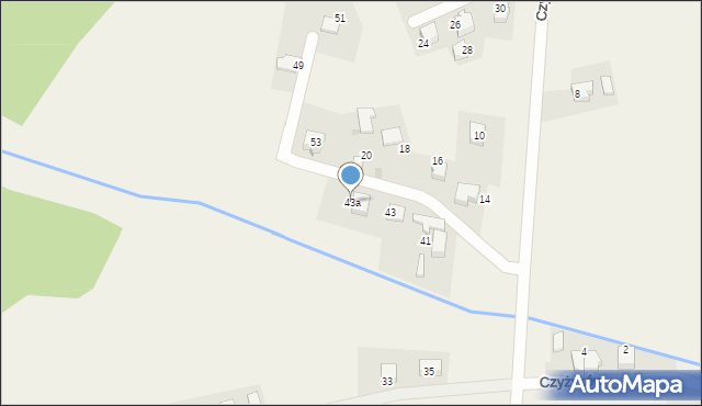 Studzienice, Czyżyków, 43a, mapa Studzienice