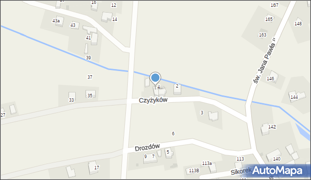 Studzienice, Czyżyków, 6, mapa Studzienice