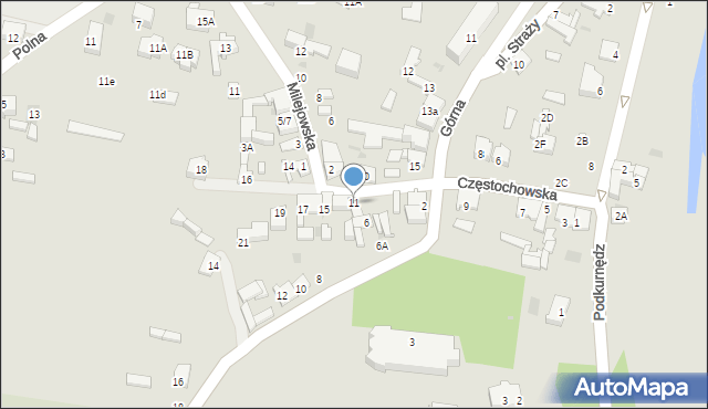 Sulejów, Częstochowska, 11, mapa Sulejów