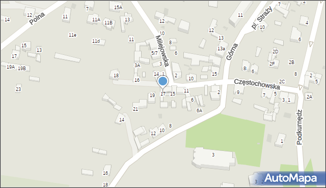 Sulejów, Częstochowska, 17, mapa Sulejów