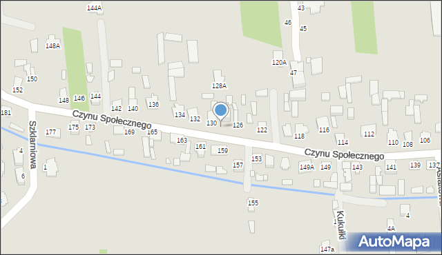 Sulejówek, Czynu Społecznego, 128A, mapa Sulejówek