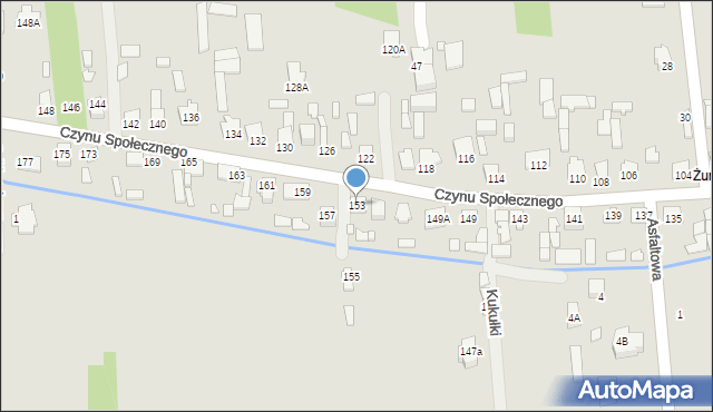 Sulejówek, Czynu Społecznego, 153, mapa Sulejówek