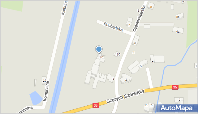 Świdnica, Częstochowska, 1B, mapa Świdnicy