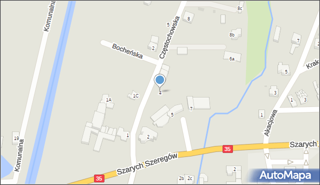 Świdnica, Częstochowska, 4, mapa Świdnicy