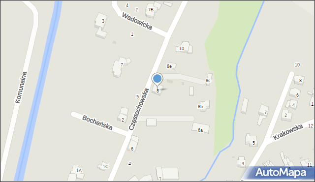 Świdnica, Częstochowska, 8, mapa Świdnicy