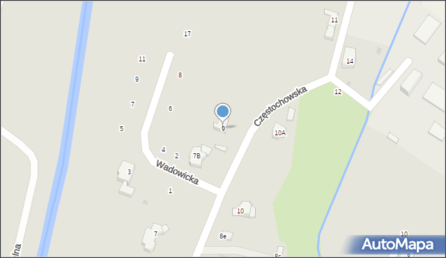 Świdnica, Częstochowska, 9, mapa Świdnicy