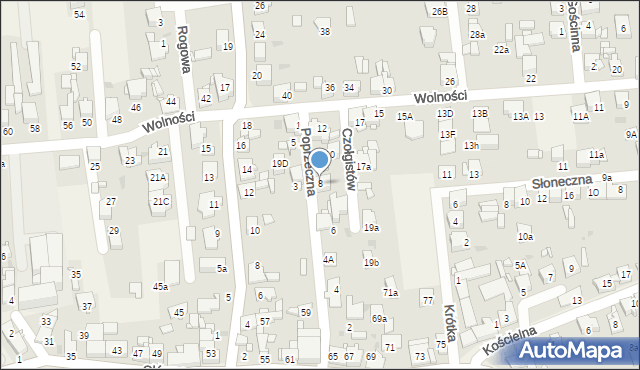 Świerklaniec, Czołgistów, 8, mapa Świerklaniec