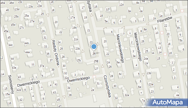 Szczecin, Czorsztyńska, 25, mapa Szczecina