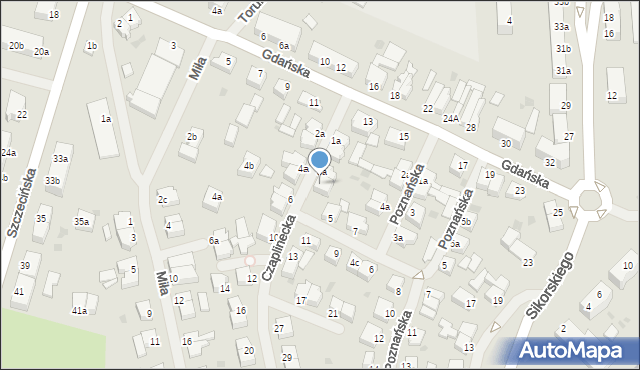 Szczecinek, Czaplinecka, 3b, mapa Szczecinek