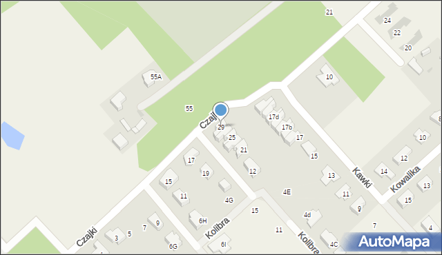 Szczęsne, Czajki, 29, mapa Szczęsne