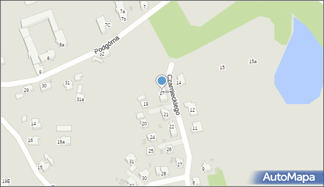 Szprotawa, Czarnieckiego Stefana, hetm., 17, mapa Szprotawa