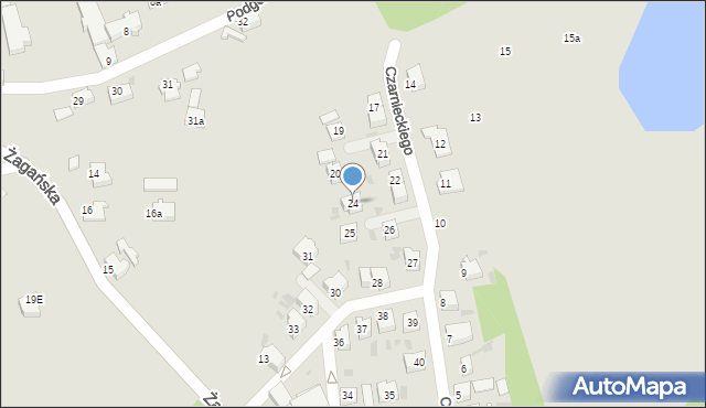 Szprotawa, Czarnieckiego Stefana, hetm., 24, mapa Szprotawa