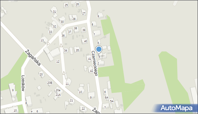 Szprotawa, Czarnieckiego Stefana, hetm., 3, mapa Szprotawa