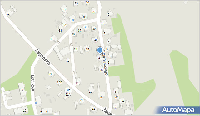 Szprotawa, Czarnieckiego Stefana, hetm., 41, mapa Szprotawa