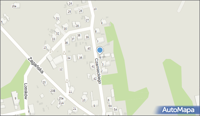 Szprotawa, Czarnieckiego Stefana, hetm., 5, mapa Szprotawa