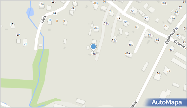 Tarnów, Czarna Droga, 76C, mapa Tarnów